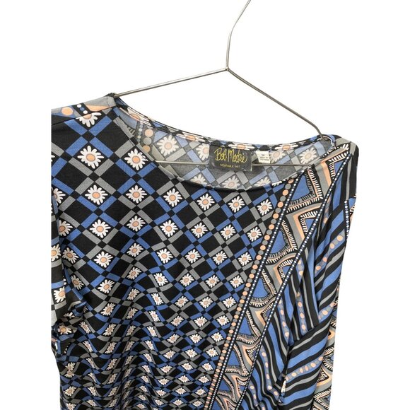 Bob Mackie Wearable Art Womens Flor Long Sleeve Blouse SKU 9083 - Picture 9 of 11